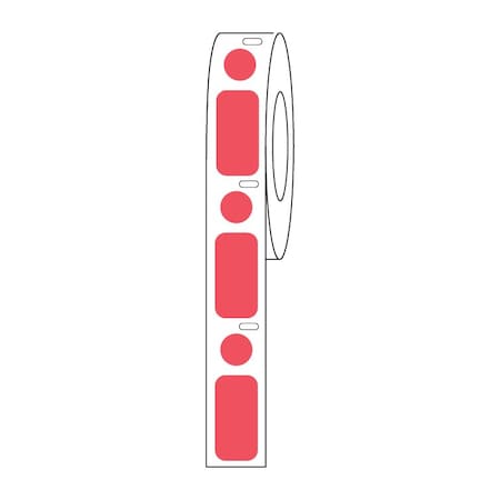 Label/Dot Combo Roll, Cryo, Direct Thermal, 24x13mm & 9.5mm Dot, For 1.5mL Tubes, White, 500PK